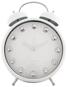 Karlsson 6019WH ceas de masă/alarmă de design alb,dia. 30 cm