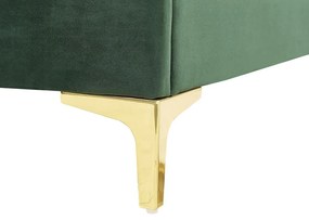 Pat matrimonial 140 cm LIMO (poliester) (verde închis) (cu somieră). 1022886