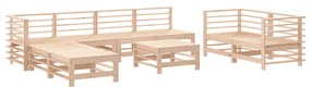 3186298 vidaXL Set mobilier grădină, 9 piese, lemn masiv de pin