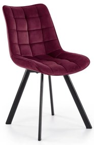 Scaun de dining COMORO, 1 buc., roșu închis