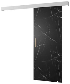 Uși culisante 90 cm Sharlene I (marmură negru + alb mat + auriu). 1043611