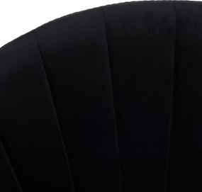 Scaun de sufragerie de design, material Velvet negru/gold crom auriu, DASMIN TIP 1