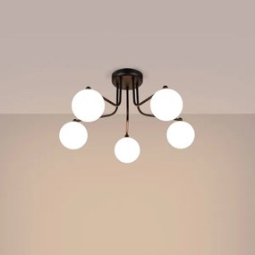 Lustră pe tijă Sollux SL.1663 ASTRAL 5xG9/8W/230V negru