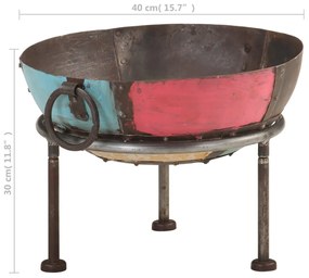 Vatra de foc rustica, colorata, O 40 cm, fier Multicolour,    40 cm