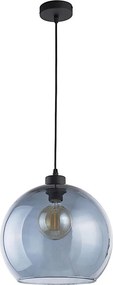 Lustră pe cablu CUBUS 1xE27/60W/230V albastră