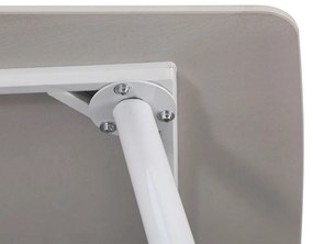 Masă de dining pătrată Bora 140 cm din piatră sinterizată, albă