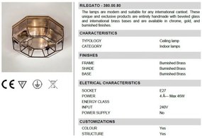 Plafonier design clasic finisaj brunito Il Rilegato 380.00.80