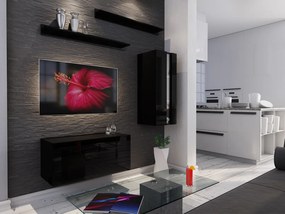 Mobilier living Bemoi (negru + negru lucios). 1007700