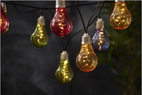 Șirag luminos solar LED pentru exterior Star Trading Glow, multicolor, lungime 1,9 m