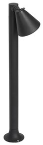 Stâlp modern pentru exterior negru 60 cm IP44 reglabil - Ciara