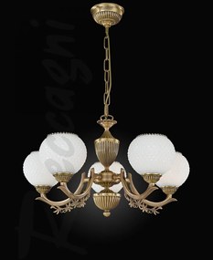 Candelabru din alama cu 5 brate design italian 8650