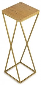 Suport pentru flori LOFT 70x24 cm auriu/maro