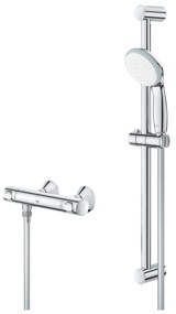 Baterie cabina dus cu termostat, Grohe Precison Flow, set de dus inclus, crom-34841000