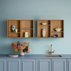 Bibliotecă în culoare naturală cu aspect de lemn de stejar suspendată 89x61 cm Mistral – Hammel Furniture