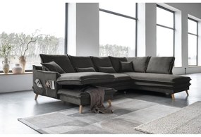 Colțar gri închis extensibil (cu colț pe partea dreaptă/în formă de "U") Charming Charlie – Miuform