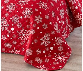 Cuvertura de pat cu model SNOWFALL, rosu Dimensiune: 220 x 240 cm