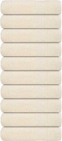 vidaXL Prosoape de baie, FROGN, 10 buc., crem, 100x150 cm, 360 g/m²