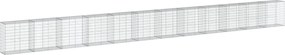 vidaXL Coș gabion cu capac, 1200x50x100 cm, fier galvanizat