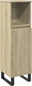 vidaXL Dulap de baie, stejar sonoma, 30x30x100 cm, lemn prelucrat
