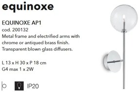 Aplica din metal design clasic EQUINOXE AP1 CROMO 200132