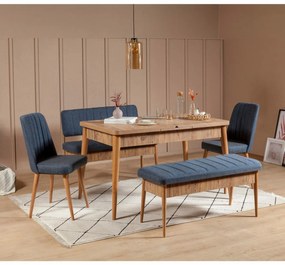 Bănci Vina Dark Blue și Atlanitc Pine