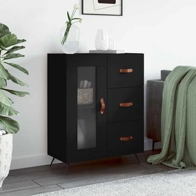 vidaXL Servantă, negru, 69,5x34x90 cm, lemn compozit