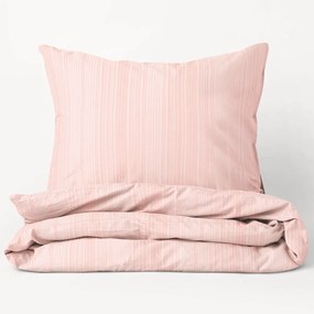 Goldea lenjerie de pat deluxe din damasc - roz cu dungi subțiri 200 x 200 și 2buc 50 x 70 cm