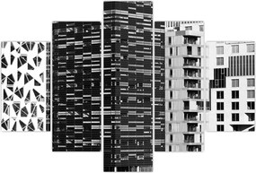 Tablou cu arhitectura alb neagră (150x105 cm)