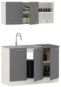 Set Bucatarie Ara, Antracit/Alb, L 120 cm