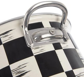 Oală emailată Orion Chessboard Lem , 4 l, dia. 22cm