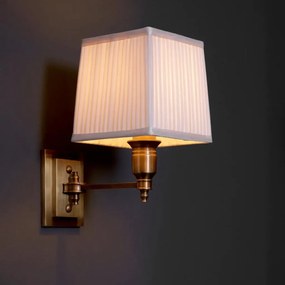 Aplica de perete moderna LUX, finisaj brass cu abajur alb, Lexington Single 108933 HZ