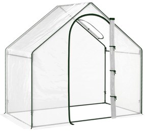 Outsunny sera de gradina, sera din PVC transparent sera pentru plante, legume, fructe 180x105x165 cm | AOSOM RO