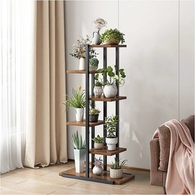 SUPERTAR Oferta Suport metalic pentru flori LOREDO decor nuc, negru II. calitate