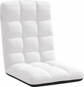 vidaXL Scaun pliabil de podea, alb, 71x51x62 cm, textil