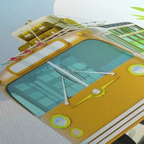 Tablou - Excursie tropicală (cu ceas) (90x30 cm)