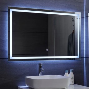 Aquamarin Oglindă de baie cu iluminare LED, 110 x 70 cm