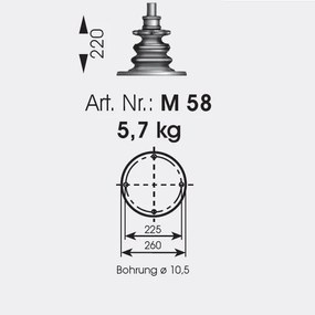 Stalp iluminat exterior din fier forjat, inaltime 78,5cm, AL 6838