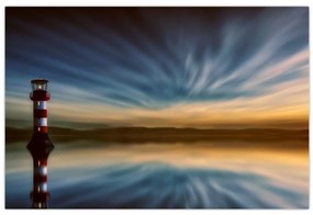 Tablou cu farul în mare (90x60 cm)
