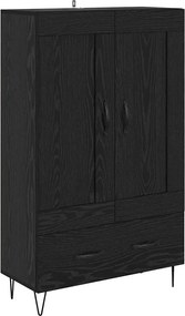 vidaXL Bufet cu sertar Stejar Negru 69,5 x 31 x 115 cm Lemn compozit