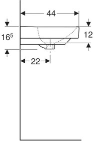 Lavoar Geberit Smyle Square 55x44 cm, alb - GEC500.259.01.1