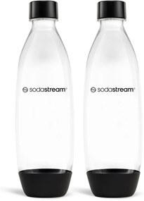 Sticlă Sodastream Fuse Black 2x 1 l,lavabile în mașina de spălat vase