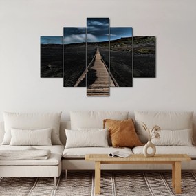 Tablou drumul de lemn în amurg (150x105 cm)