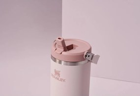 Termos roz deschis din oțel inoxidabil 410 ml IceFlow™ Flip Straw 2.0 Tumbler Rose Quartz – Stanley