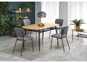 Masa Bucatarie Si Dining Jackson Stejar Auriu/ Negru 160x90