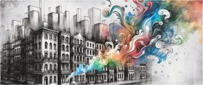 Tablou - Viața industrială (120x50 cm)