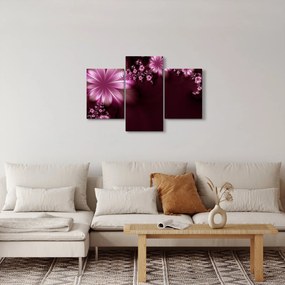 Tablou cu abstracție - flori (90x60 cm)