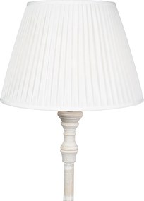 Lampă de podea inteligentă gri cu abajur plisat alb inclus Wifi A60 - Classico