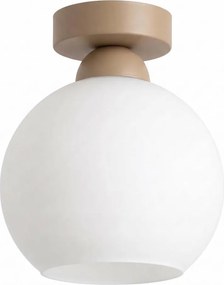 BRILAGI - Plafonieră LED RETRO GLASS 1xE27/60W/230V, diametru 15 cm, bej/alb