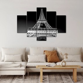 Tablou - Turnul Eiffel, alb-negru (150x105 cm)