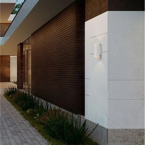 Aplica LED exterior iluminat sus si jos IP54 Nocta alb